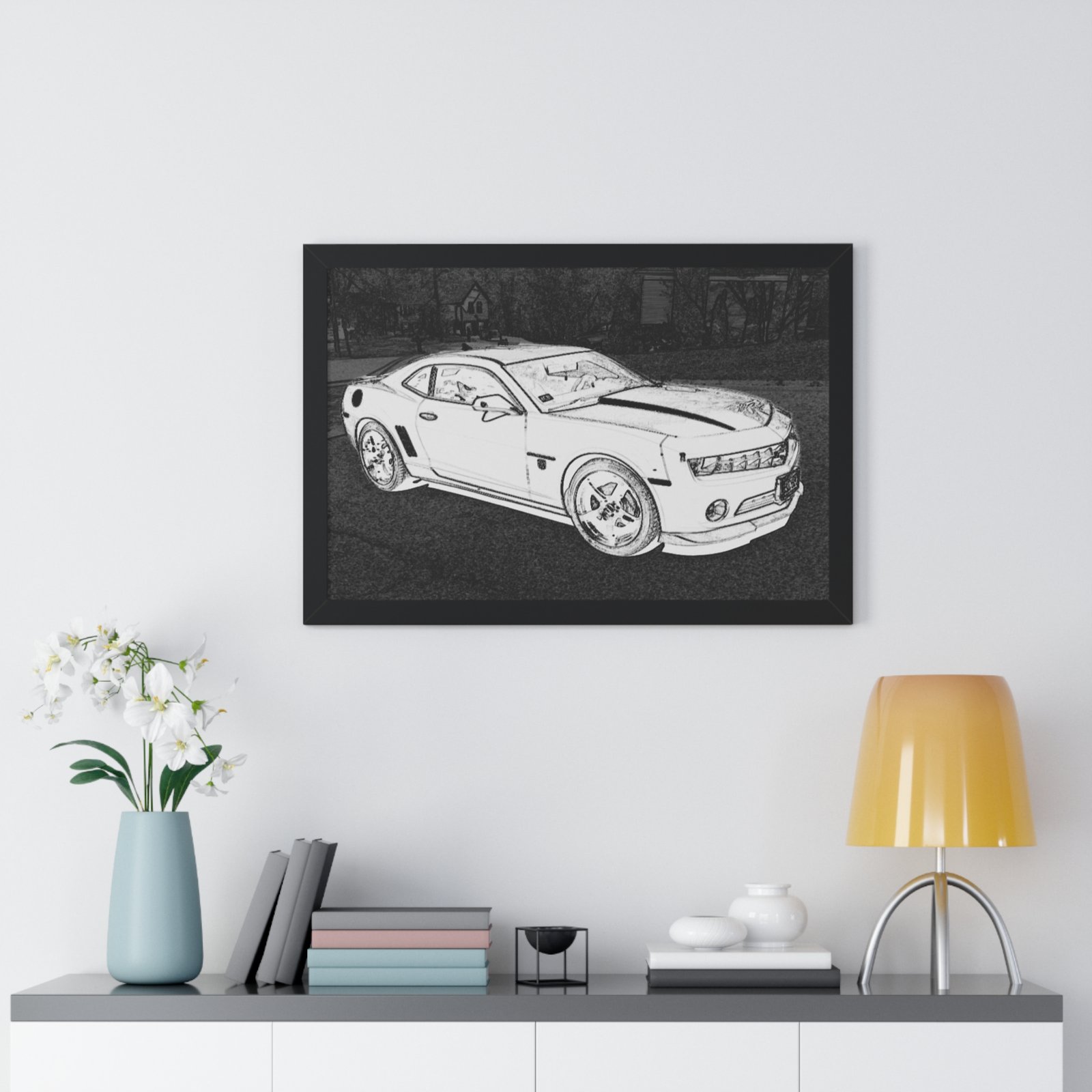 Camaro Stenciled Black/White2 - 5th Gen - Image 11