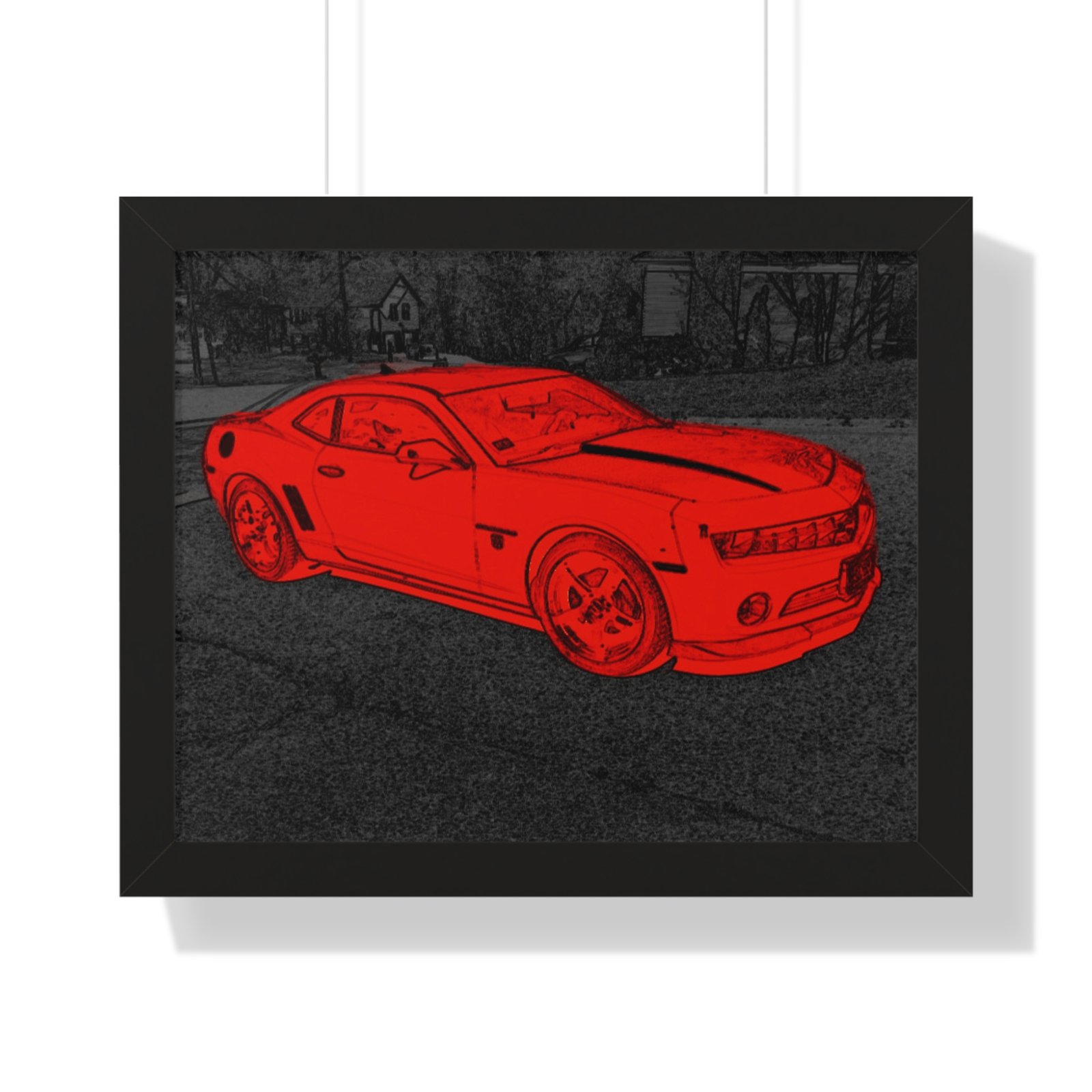Camaro Stenciled Red/Black - 5th Gen - Image 4