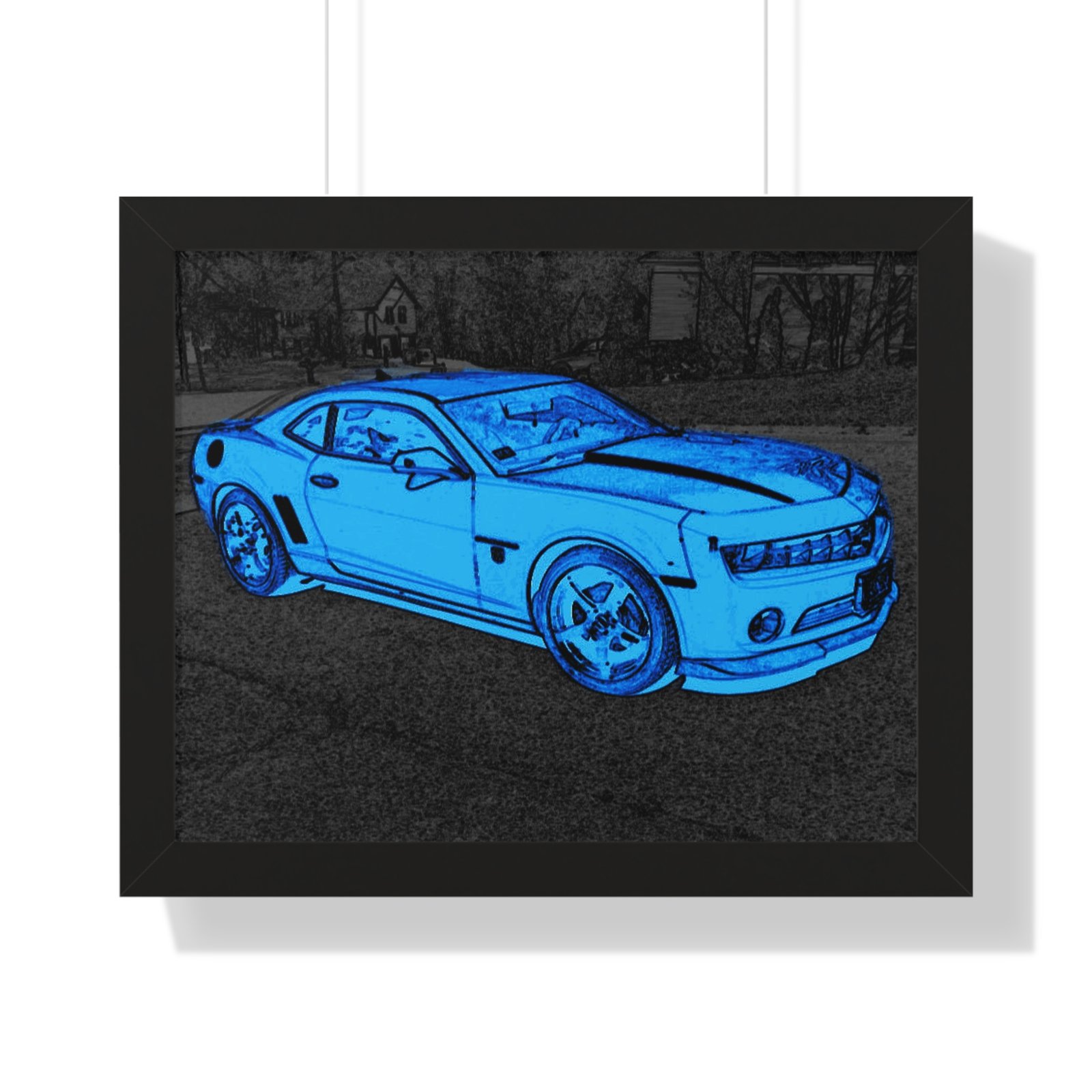 Camaro Stenciled Blue/Black - 5th Gen - Image 4