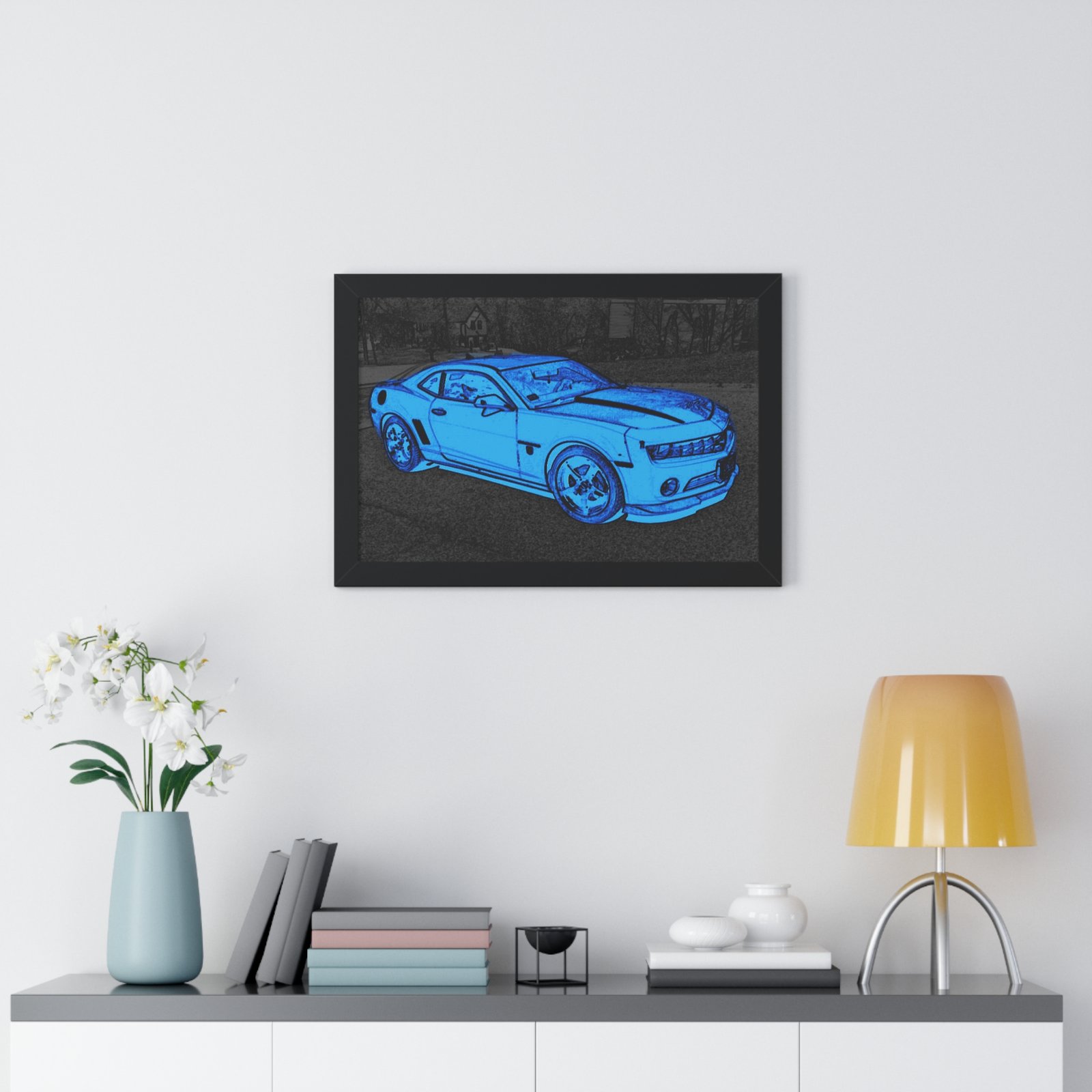Camaro Stenciled Blue/Black - 5th Gen - Image 8