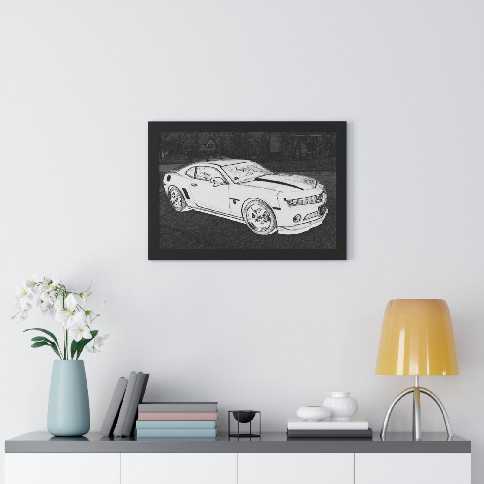 Camaro Stenciled Black/White2 - 5th Gen - Image 8