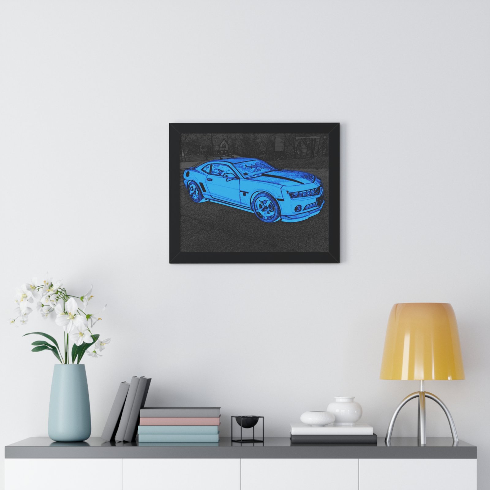 Camaro Stenciled Blue/Black - 5th Gen - Image 5