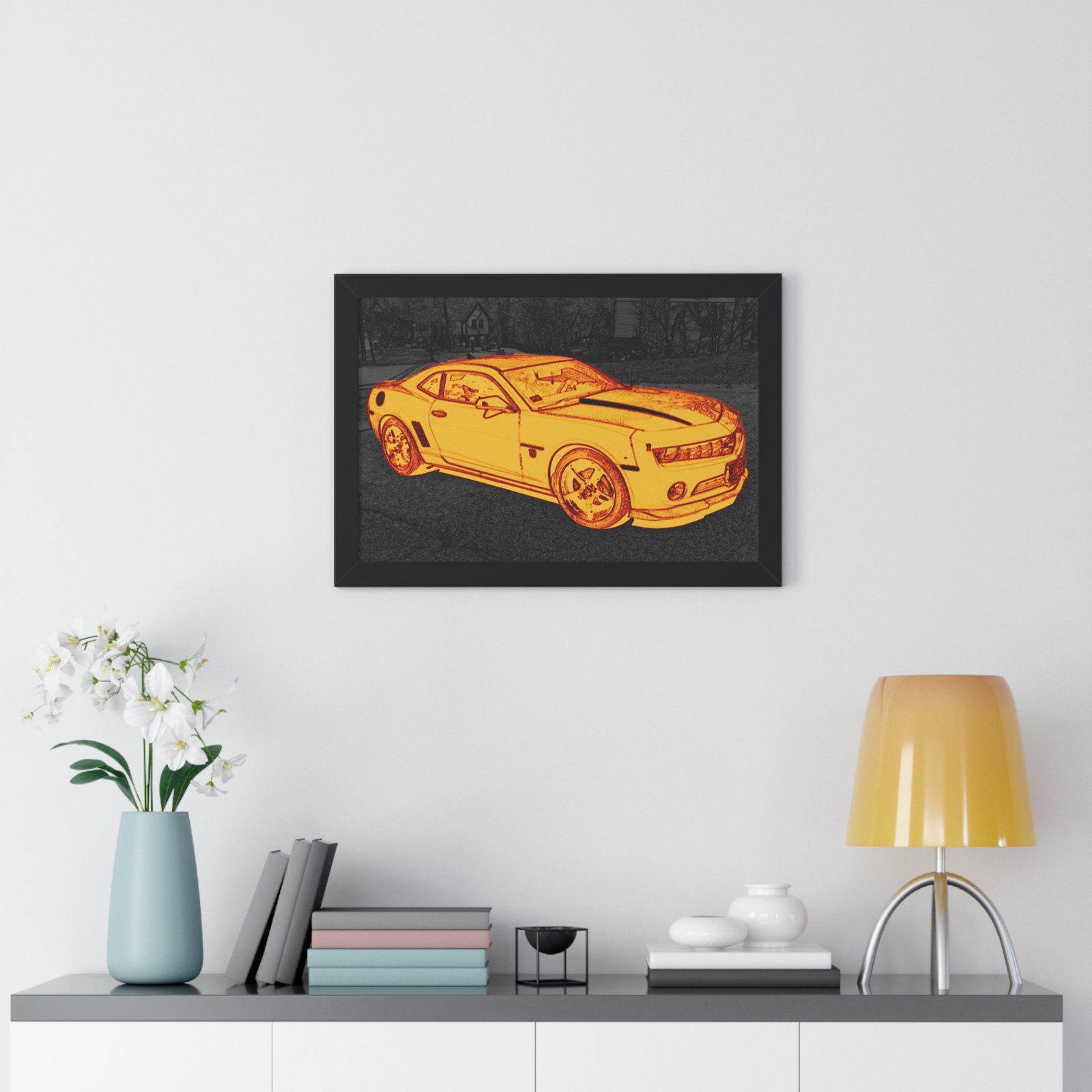 Camaro Stenciled Orange/Black - 5th Gen - Image 8