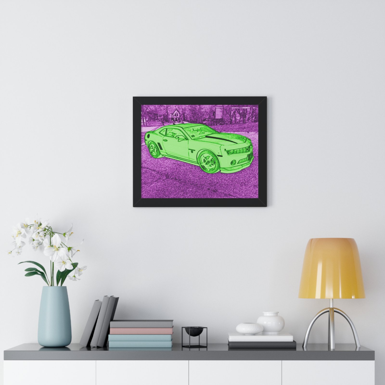 Camaro Stenciled Purple/Green - 5th Gen - Image 5