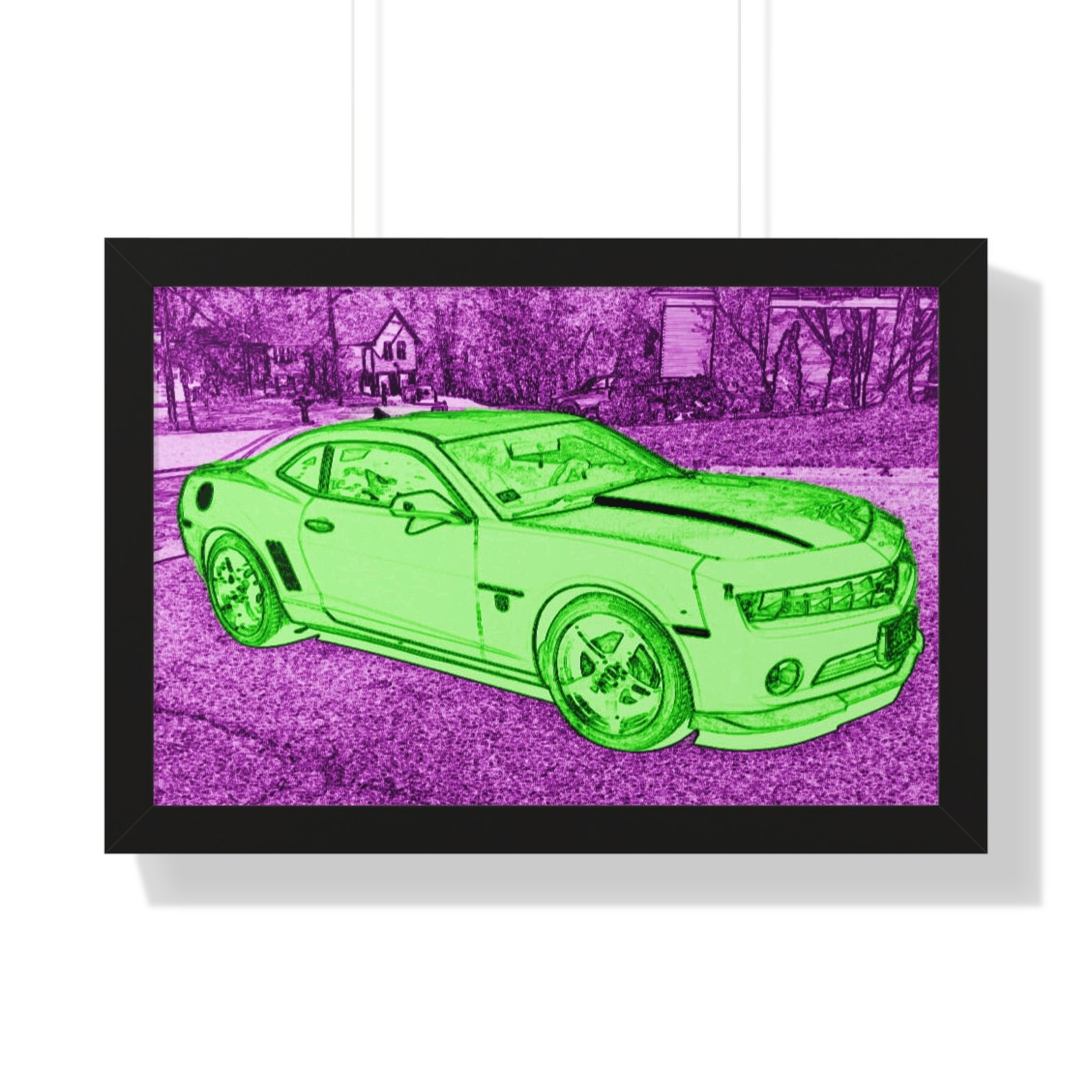 Camaro Stenciled Purple/Green - 5th Gen - Image 7