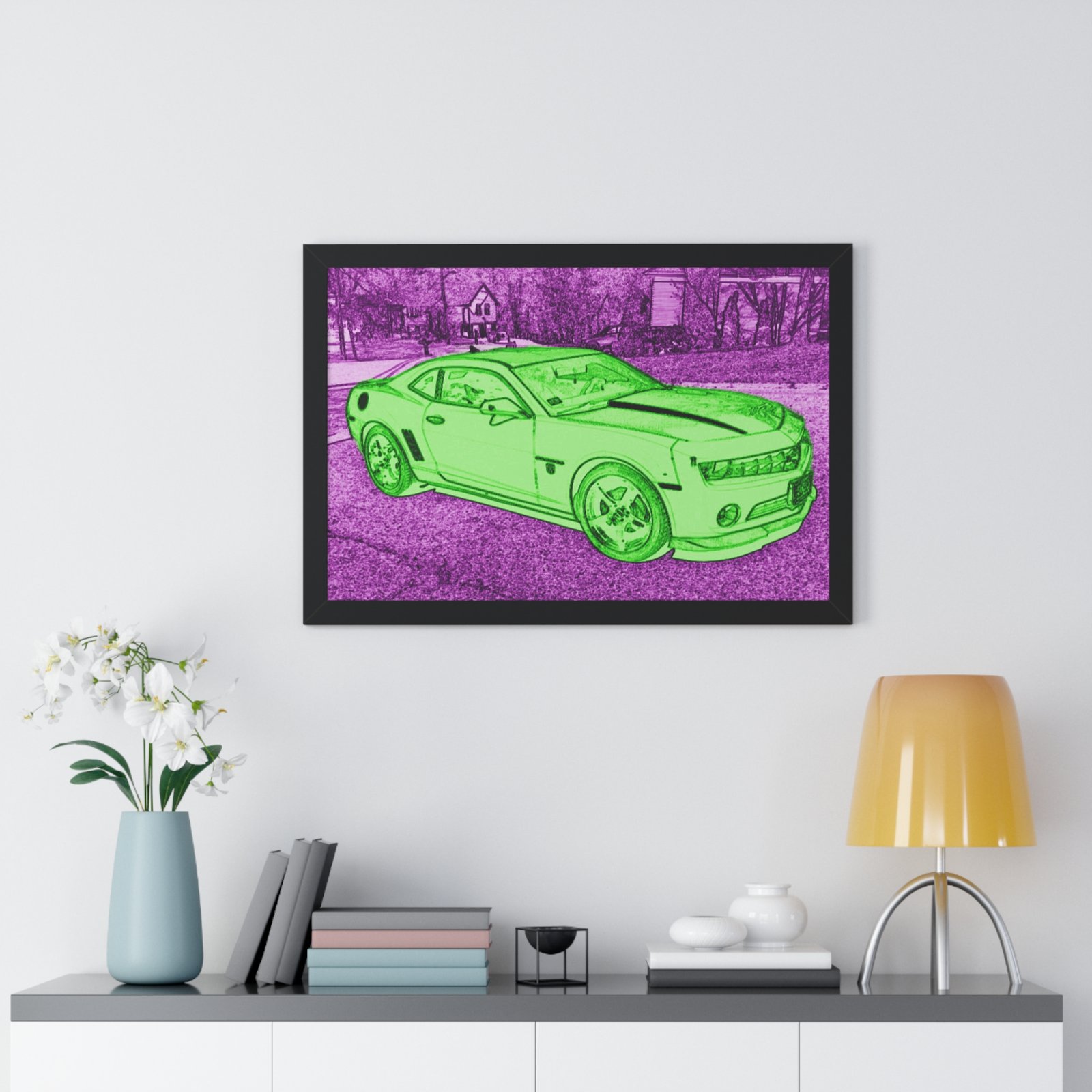 Camaro Stenciled Purple/Green - 5th Gen - Image 11